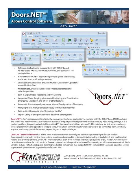 keri systems access control software